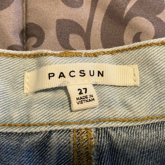 Two-Tone Denim Utility Shorts - Picture 3 of 6